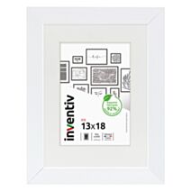 Cadre photo Iris 13 x 18 cm blanc - INVENTIV