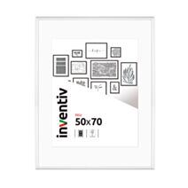 Cadre photo Mia profilée blanc 50x70cm - INVENTIV