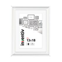 Cadre photo Mia profilée blanc 13x18cm - INVENTIV
