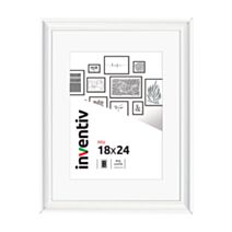 Cadre photo Mia profilée blanc 18x24cm - INVENTIV