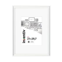 Cadre photo Mia profilée blanc 21x29,7cm - INVENTIV