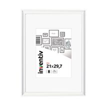 Cadre photo Mia profilée blanc 21x29,7cm - INVENTIV