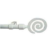 Kit barre à rideaux Ellipse blanc 120-210 cm diamètre 16/19 mm - INVENTIV