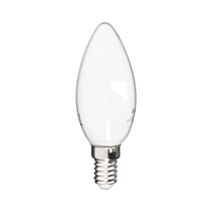 3 ampoules Filament LED Flamme Opaque E14 470Lm 40W 2700K Blanc chaud - INVENTIV
