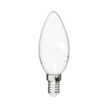 3 ampoules Filament LED Flamme Opaque E14 470Lm 40W 4000K Blanc neutre - INVENTIV