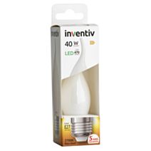 Ampoule Filament LED Flamme Coupe vent Opaque E27 470Lm 40W 2700K Blanc chaud - INVENTIV