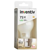 Ampoule Filament LED A60 Opaque culot B22 1055Lm 75W 4000K Blanc neutre - INVENTIV