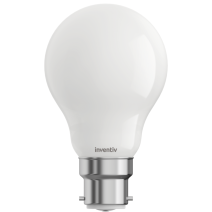 Ampoule Filament LED A60 Opaque culot B22 470Lm 40W 4000K Blanc neutre - INVENTIV