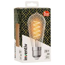Ampoule Filament LED ST64 Edison E27 300Lm 28W 2200K Blanc chaud - INVENTIV