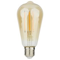 Ampoule LED Filament Edison ambré E27 806Lm 60W Blanc chaud - INVENTIV