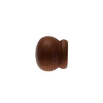 2 embouts pomme pour barre à rideau Ø28mm merisier - INVENTIV