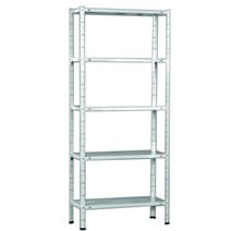 Etagère de rangement métal 5 tablettes H170xL75xP30cm blanc - B RESIST 