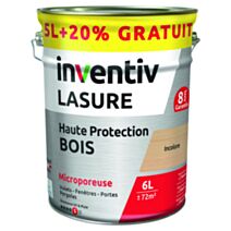 Lasure Haute Protection bois 8 ans incolore 5L+20% - INVENTIV