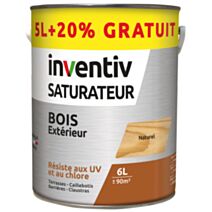 Saturateur terrasse bois incolore 5 L+20% - INVENTIV