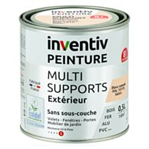 Peinture Extérieure Bois Fer Plastique Blanc Cassé Satiné 0,5L - INVENTIV