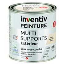 Peinture Extérieure Bois Fer Plastique Ivoire Satiné 0,5L - INVENTIV