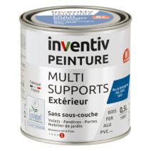Peinture Extérieure Bois Fer Plastique Bleu Bretagne Satiné 0,5L - INVENTIV