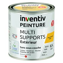 Peinture Extérieure Bois Fer Plastique Jaune Intense Satiné 0,5L - INVENTIV