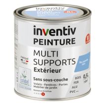 Peinture Extérieure Bois Fer Plastique Bleu Lavande Satiné 0,5L - INVENTIV
