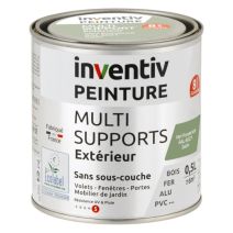 Peinture Extérieure Bois Fer Plastique Vert Provence Satiné 0,5L - INVENTIV