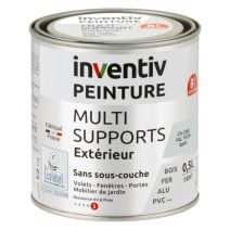 Peinture Extérieure Bois Fer Plastique Gris Clair Satiné 0,5L - INVENTIV