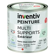 Peinture Extérieure Bois Fer Plastique Gris Clair Satiné 0,5L - INVENTIV