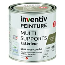 Peinture Extérieure Bois Fer Plastique Marron Satiné 0,5L - INVENTIV