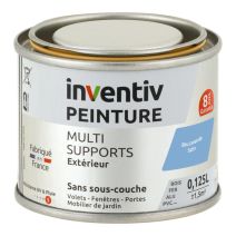 Peinture Extérieure Bois Fer Plastique Bleu Lavande Satiné 0,125L - INVENTIV