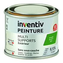 Peinture Extérieure Bois Fer Plastique Vert Sapin Satiné 0,125L - INVENTIV