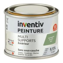 Peinture Extérieure Bois Fer Plastique Vert Provence Satiné 0,125L - INVENTIV