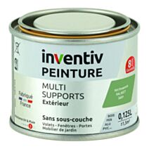 Peinture Extérieure Bois Fer Plastique Vert Provence Satiné 0,125L - INVENTIV