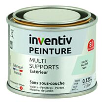 Peinture Extérieure Bois Fer Plastique Gris Clair Satiné 0,125L - INVENTIV
