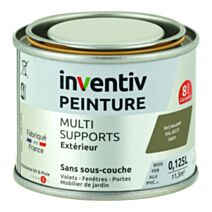 Peinture Extérieure Bois Fer Plastique Marron Satiné 0,125L - INVENTIV