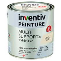 Peinture Extérieure Bois Fer Plastique Blanc Cassé Satiné 2L - INVENTIV