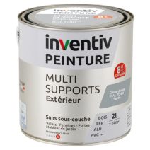 Peinture Extérieure Bois Fer Plastique Gris Ardoise Satiné 2L - INVENTIV