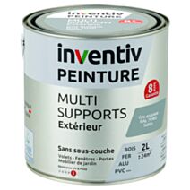 Peinture Extérieure Bois Fer Plastique Gris Ardoise Satiné 2L - INVENTIV