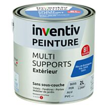 Peinture Extérieure Bois Fer Plastique Bleu Bretagne Satiné 2L - INVENTIV
