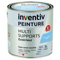 Peinture Extérieure Bois Fer Plastique Bleu Lavande Satiné 2L - INVENTIV