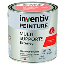 Peinture Extérieure Bois Fer Plastique Rouge Peps Satiné 2L - INVENTIV