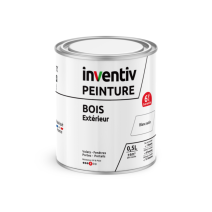 Peinture extérieure bois 6 ans blanc satin 0,5 L - INVENTIV
