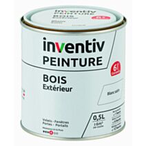 Peinture extérieure bois 6 ans blanc satin 0,5 L - INVENTIV