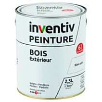 Peinture extérieure bois 6 ans blanc satin 2,5 L - INVENTIV