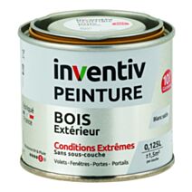 Peinture Extérieure Bois 10 ans Blanc Satin 0,125L - INVENTIV