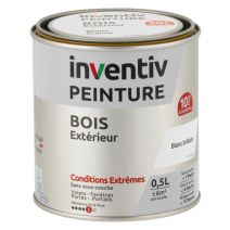 Peinture Extérieure Bois 10 ans Blanc Brillant 0,5L - INVENTIV