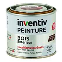 Peinture Extérieure Bois 10 ans Brun Normand Satin 0,125L - INVENTIV