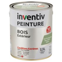 Peinture Extérieure Bois 10 ans Vert Provence Satin 2,5L - INVENTIV
