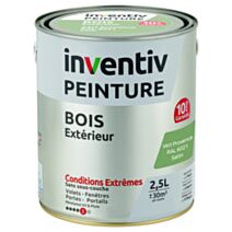 Peinture Extérieure Bois 10 ans Vert Provence Satin 2,5L - INVENTIV