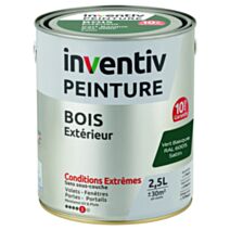Peinture Extérieure Bois 10 ans Satin Vert Basque 2,5L - INVENTIV