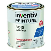 Peinture Extérieure Bois 10 ans Bleu De Bretagne Satin 0,5L - INVENTIV
