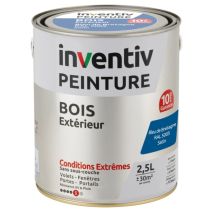 Peinture Extérieure Bois 10 ans Bleu De Bretagne Satin 2,5L - INVENTIV